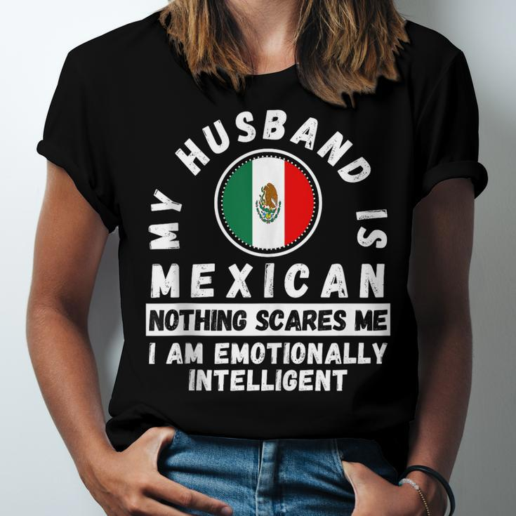 Mexican Husband Mexico Heritage Flag For Wife Jersey T-Shirt