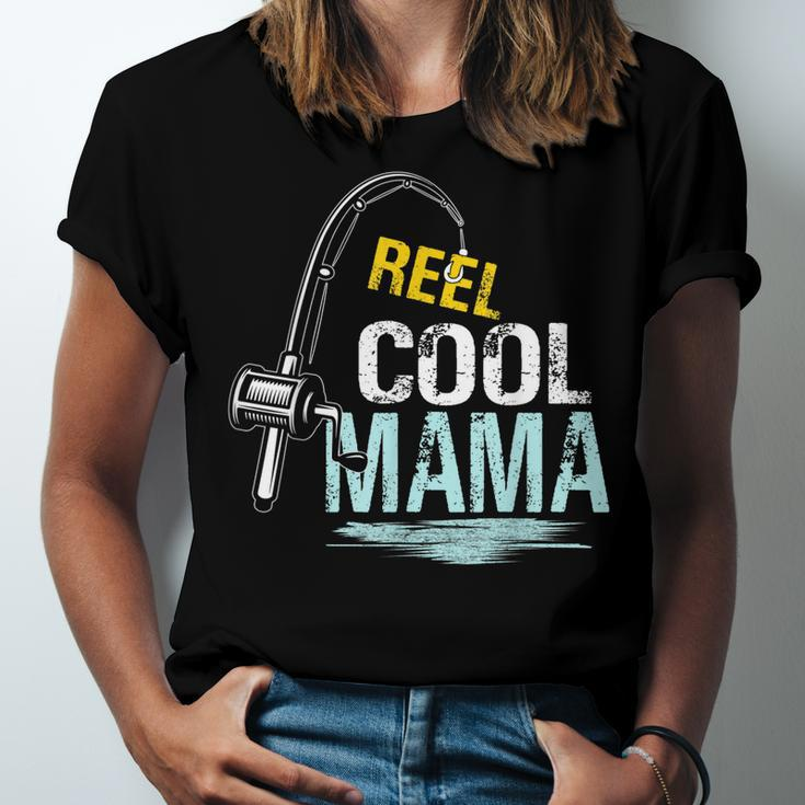 Reel Cool Mama Fishing Fisherman Retro Jersey T-Shirt