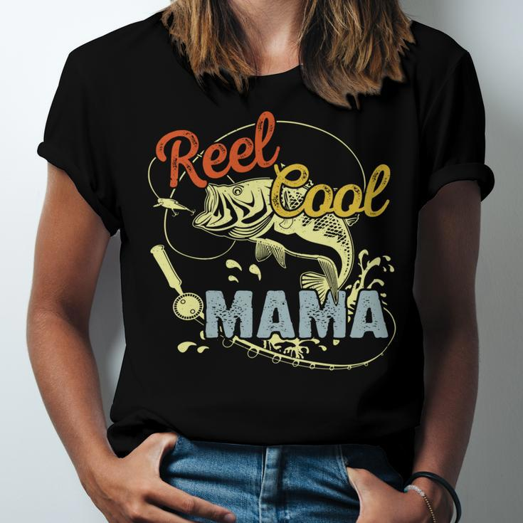Retro Reel Cool Mama Fishing Lover Jersey T-Shirt