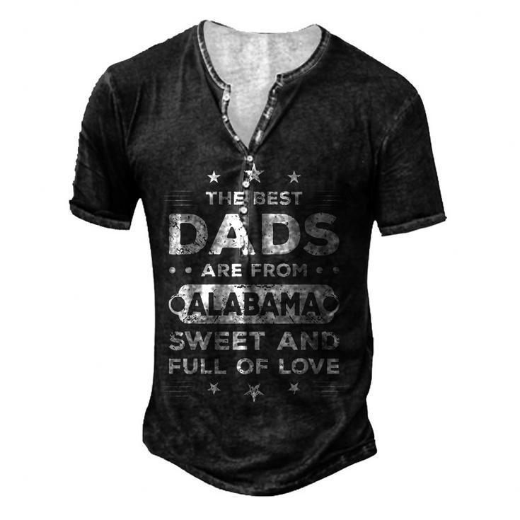 Alabama Dad Saying Home State For Women Men's Henley T-Shirt
