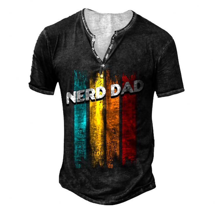 Nerd Dad Conservative Daddy Protective Father For Women Men's Henley T-Shirt