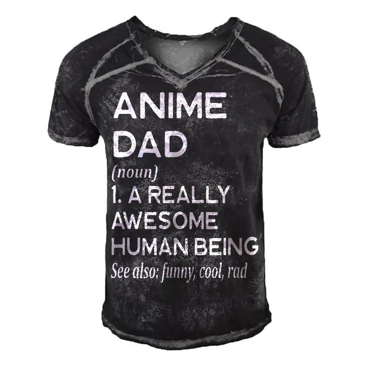 Anime Dad Definition   Gift For Women Men's Short Sleeve V-neck 3D Print Retro Tshirt