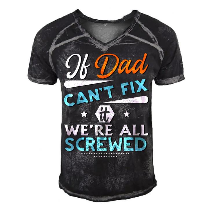 Awesome Dad Will Fix It Handyman Handy Dad Fathers Day  Gift For Women Men's Short Sleeve V-neck 3D Print Retro Tshirt