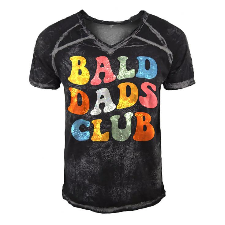 Bald Dads Club Funny Dad Fathers Day Bald Head Joke  Gift For Women Men's Short Sleeve V-neck 3D Print Retro Tshirt