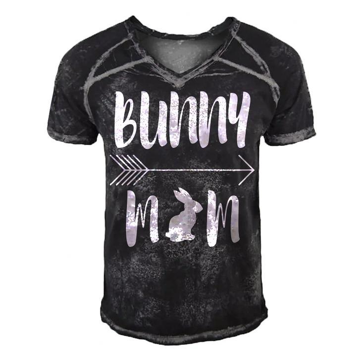 Bunny Mom Funny Rabbit Mum  Gift For Women Men's Short Sleeve V-neck 3D Print Retro Tshirt