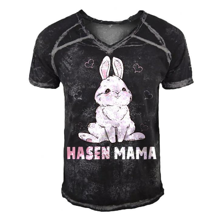 Cute Bunny Easter Rabbit Mum Rabbit Mum  Gift For Women Men's Short Sleeve V-neck 3D Print Retro Tshirt