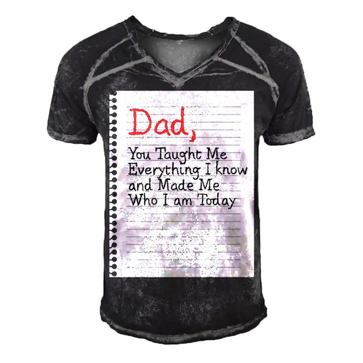 Dad Taught Me Everything Father’S Day Father Love Graphic   Gift For Women Men's Short Sleeve V-neck 3D Print Retro Tshirt