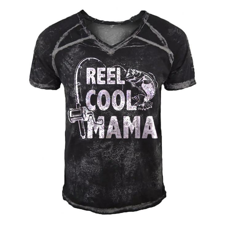 Family Lover Reel Cool Mama Fishing Fisher Fisherman  Gift For Women Men's Short Sleeve V-neck 3D Print Retro Tshirt