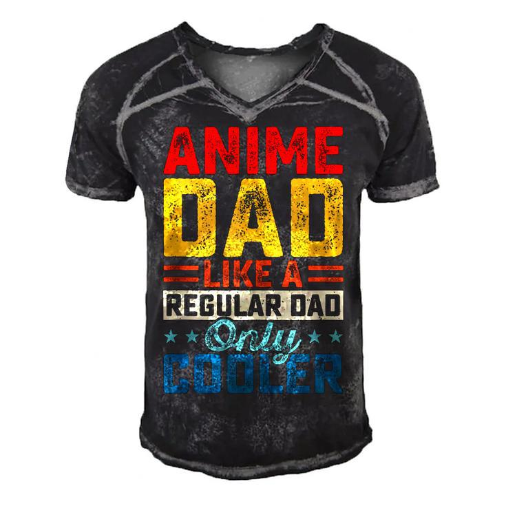 Father’S Day Anime Dad Daddy Father Papa Graphic From Son  Gift For Women Men's Short Sleeve V-neck 3D Print Retro Tshirt
