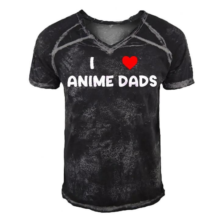 I Heart Anime Dads Funny Love Red Simple Weeb Weeaboo Gay  Gift For Women Men's Short Sleeve V-neck 3D Print Retro Tshirt