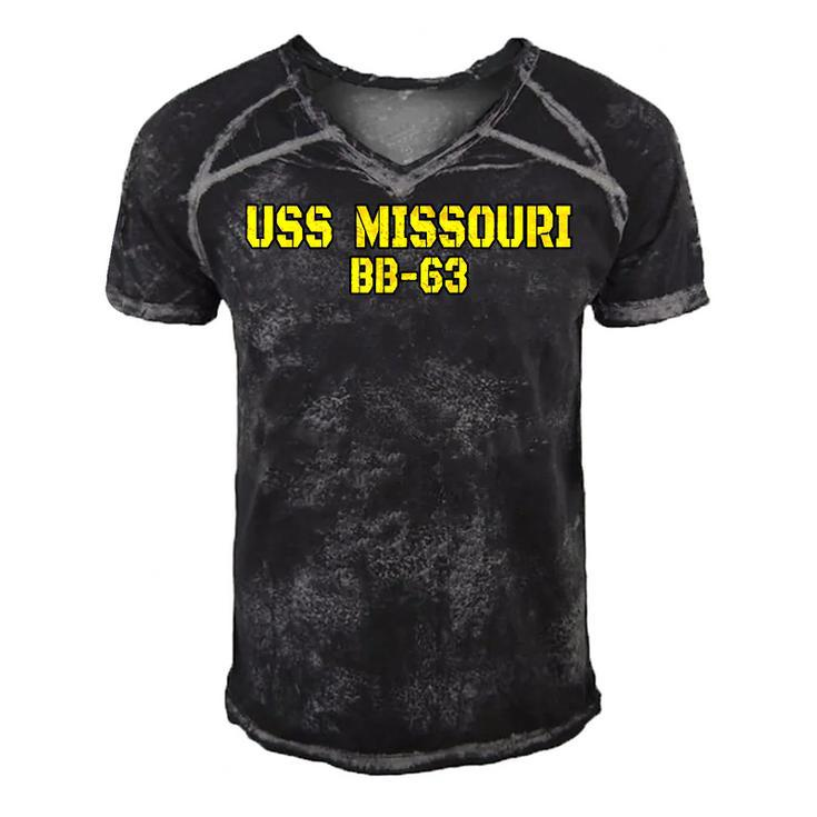 Missouri Veterans Day Memorial Day Father Grandpa Dad Son  Gift For Women Men's Short Sleeve V-neck 3D Print Retro Tshirt
