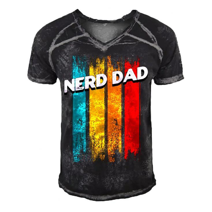 Nerd Dad Conservative Daddy Protective Father Funny  Gift For Women Men's Short Sleeve V-neck 3D Print Retro Tshirt