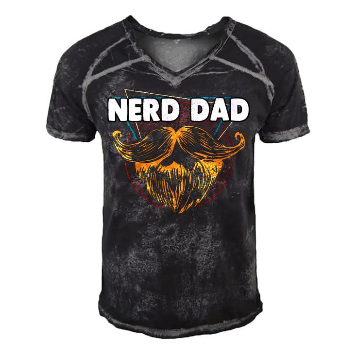 Nerd Dad Conservative Daddy Protective Father Funny  Gift For Womens Gift For Women Men's Short Sleeve V-neck 3D Print Retro Tshirt