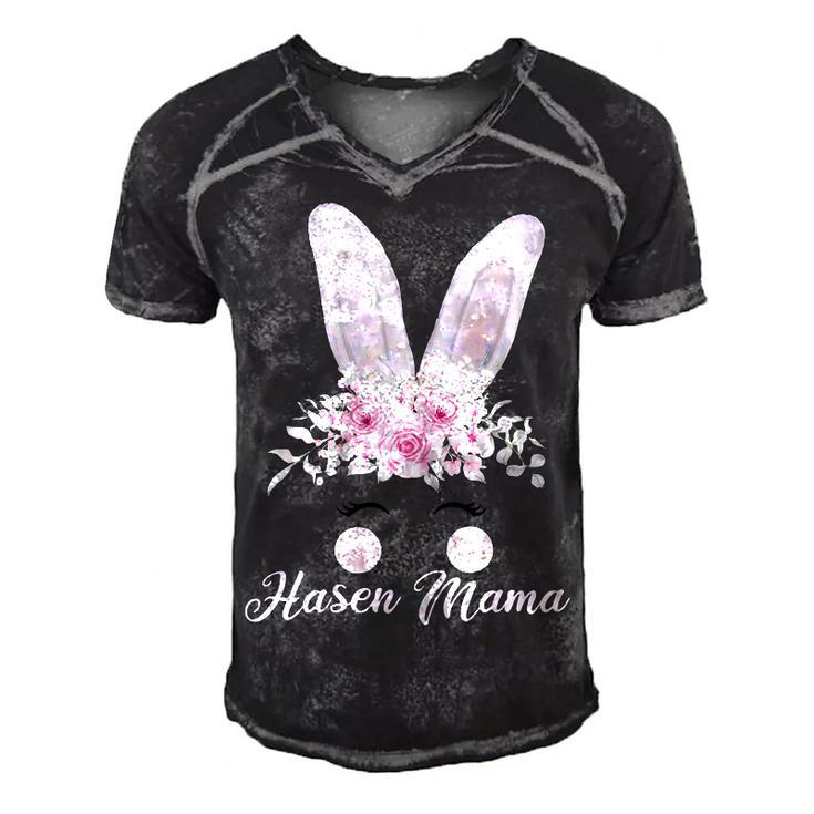 Rabbit Rabbit Mum Rabbit Bunny Lover Gift  Gift For Women Men's Short Sleeve V-neck 3D Print Retro Tshirt