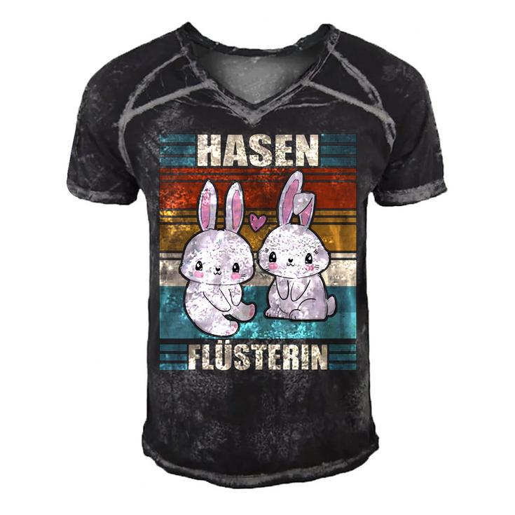 Rabbit Whispering Cute Rabbit Mum Rabbit  Gift For Women Men's Short Sleeve V-neck 3D Print Retro Tshirt