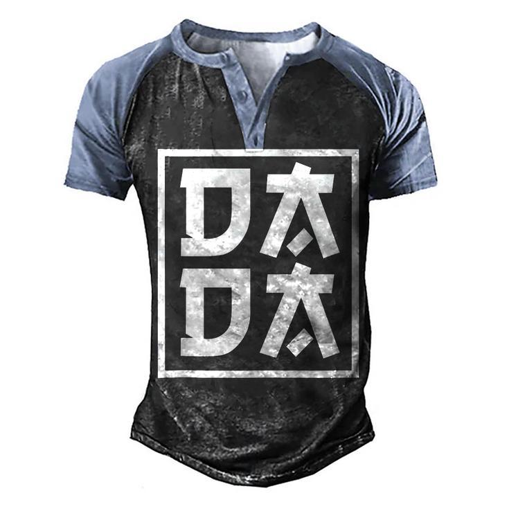Fathers Day Dada Anime Dad Otaku Neko Best Dad Men's Henley Raglan T-Shirt