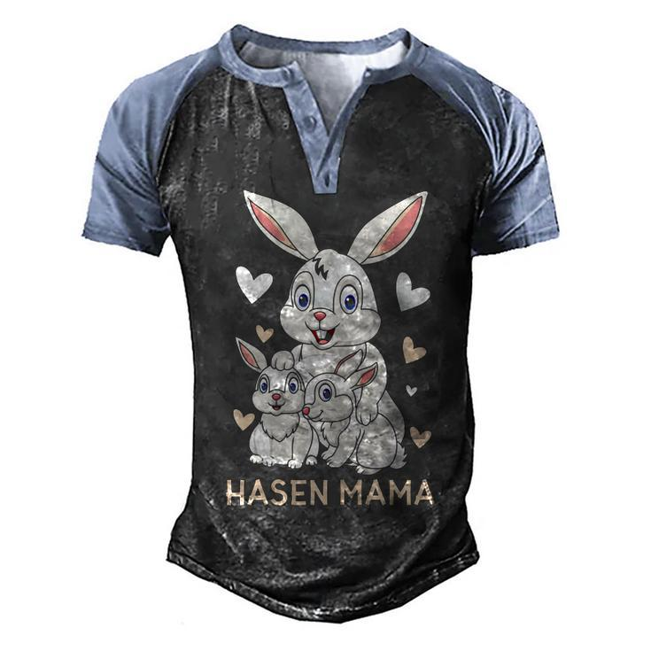 Rabbit Mum Cute Bunny Outfit For Girls Men's Henley Raglan T-Shirt