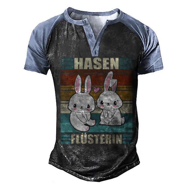 Rabbit Whispering Cute Rabbit Mum Rabbit Men's Henley Raglan T-Shirt