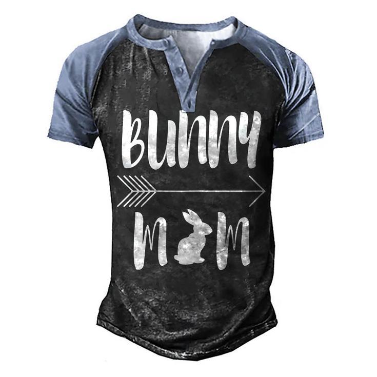 Bunny Mom Rabbit Mum Men's Henley Raglan T-Shirt