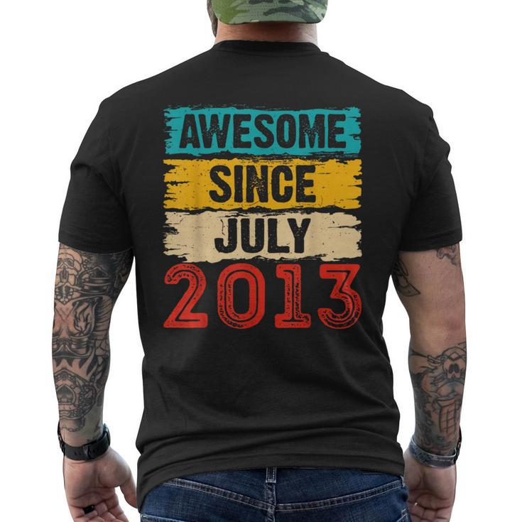 10 Year Old Awesome Since July 2013 10Th Birthday Gifts  Mens Back Print T-shirt