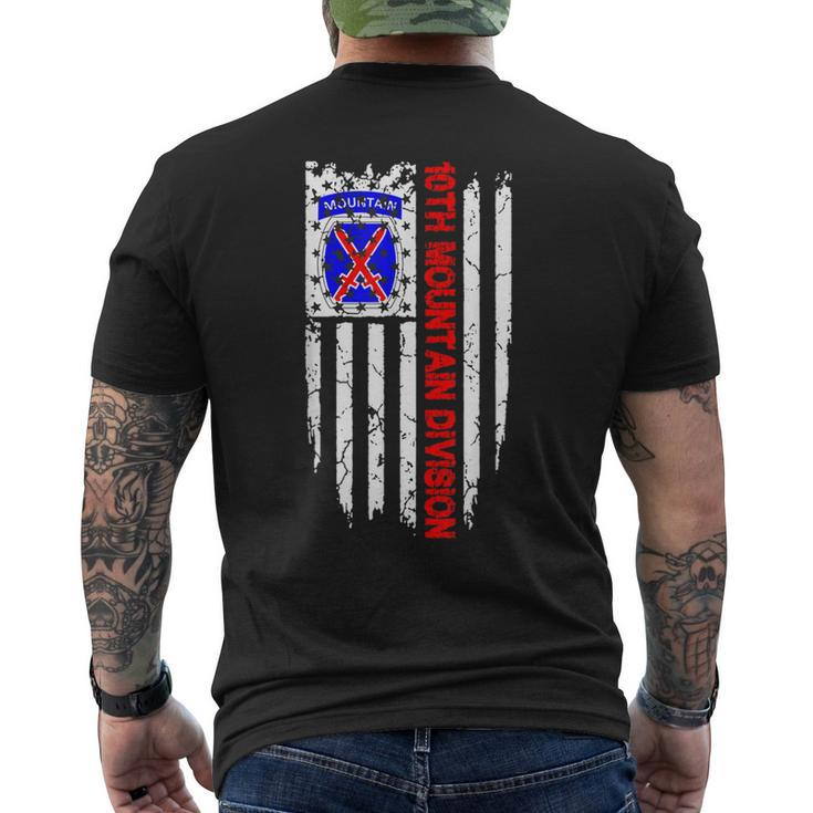 10Th Mountain Division Veteran Men's Back Print T-shirt