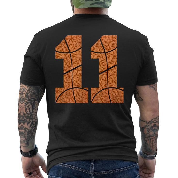 11Th Birthday Basketball Boys Kids  Mens Back Print T-shirt