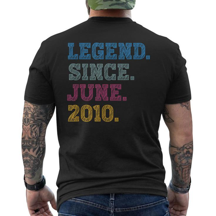 13-Year-Old Legend Since June 2010 13Th Birthday  Mens Back Print T-shirt