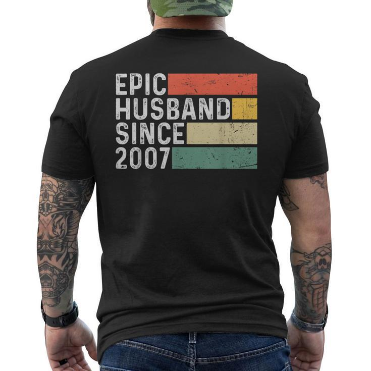 16Th Wedding Anniversary For Him - Epic Husband 2007 Gift  Mens Back Print T-shirt