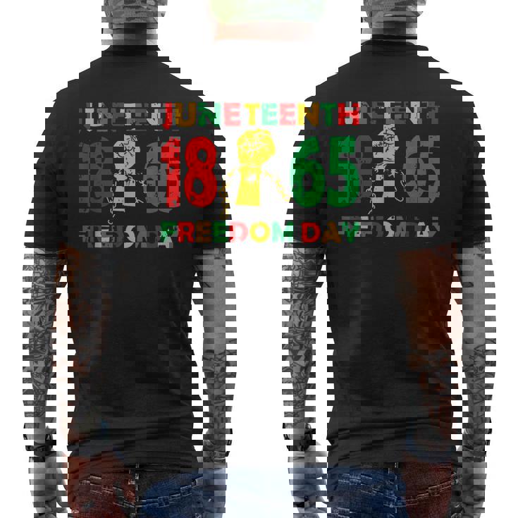1865 Junenth Celebrate African American Freedom Day Freedom Funny Gifts Mens Back Print T-shirt