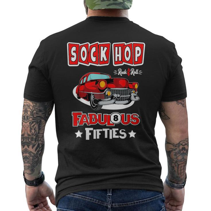 1950S Sock Hop Dance Vintage 50S Costume Rockabilly Party Mens Back Print T-shirt