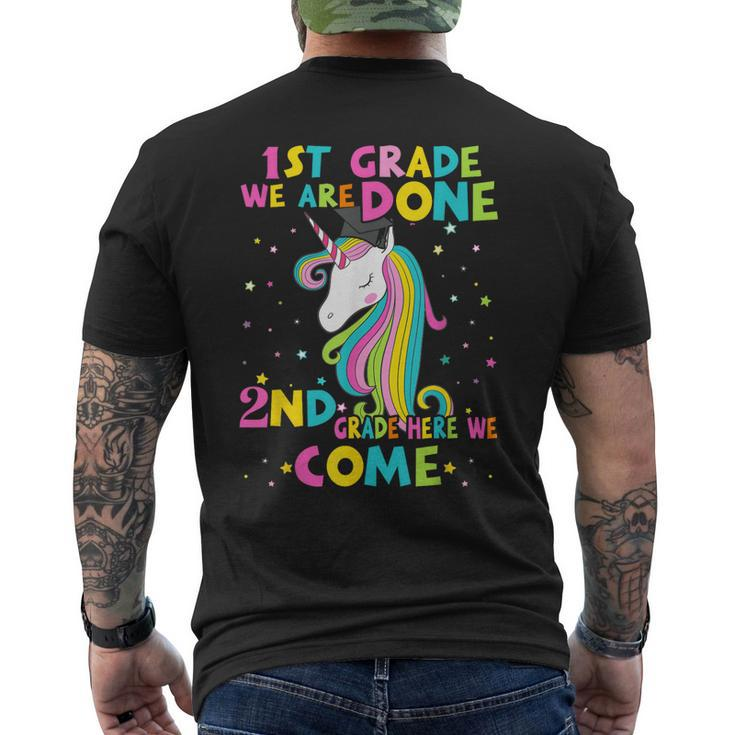 1St Grade Graduation Magical Unicorn 2Nd Grade Here We Come  Mens Back Print T-shirt