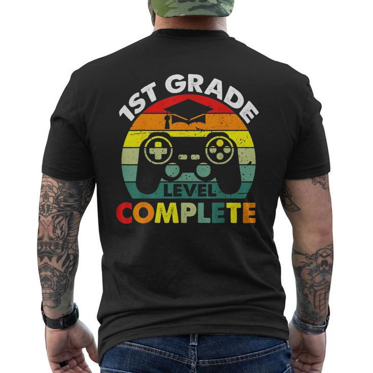 1St Grade Level Complete Gamer Last Day Of School Boys  Mens Back Print T-shirt