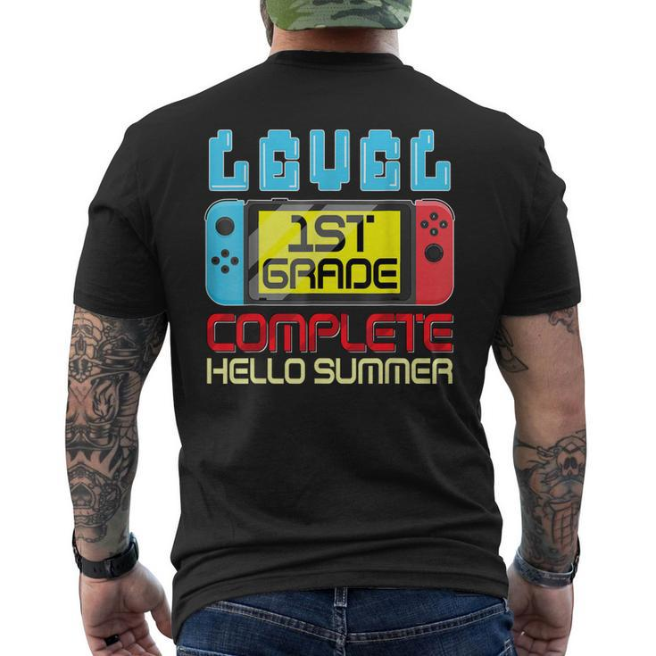 1St Grade Level Complete Gamer Last Day Of School Graduation  Mens Back Print T-shirt