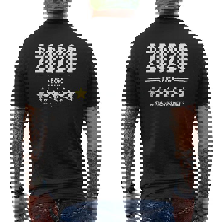 2020 Review Very Bad Would Not Recommend Funny 1 Star Rating Mens Back  Print T-shirt | Mazezy