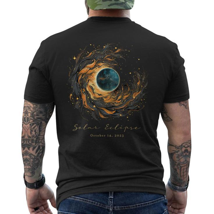 2023 Annular Solar Eclipse Chaser Fan Watching Oct 14 Men's T-shirt Back Print