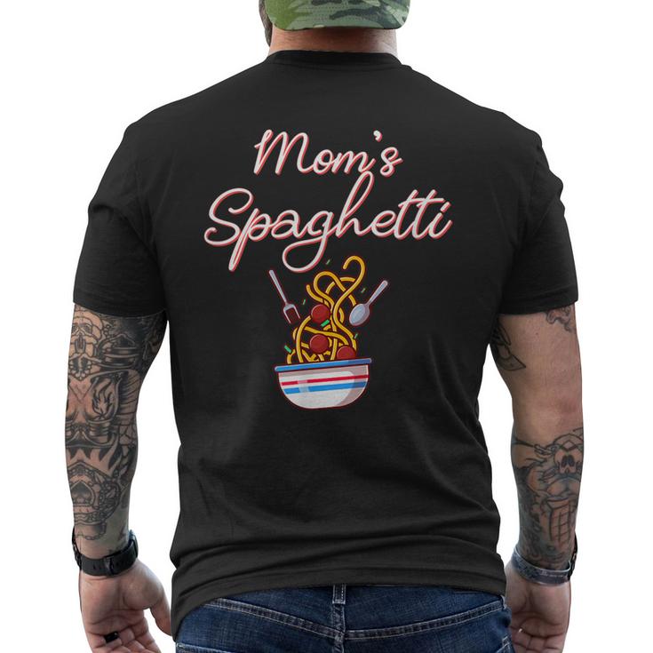 Moms Spaghetti And Meatballs Meme Food For Women Men's Back Print T-shirt