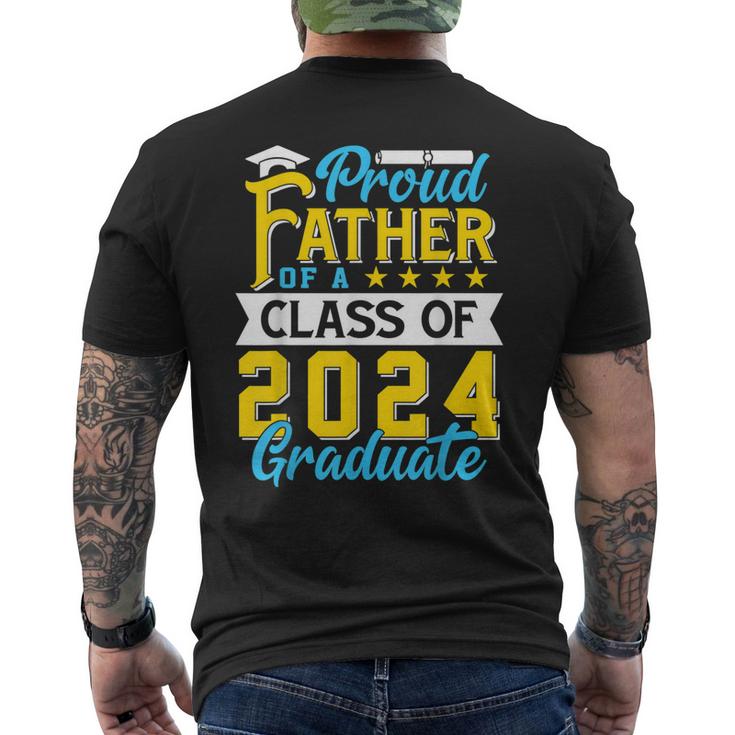 Proud Father Of A Class Of 2024 Graduate Senior 2024 Men's Back Print T-shirt