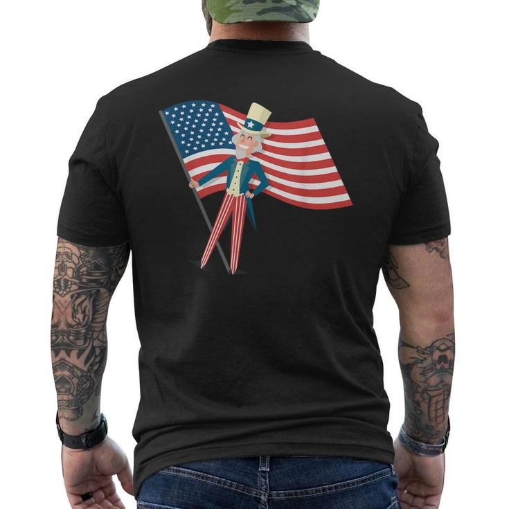 Uncle Sam Griddy 4Th Of July Independence Day Men's Back Print T-shirt