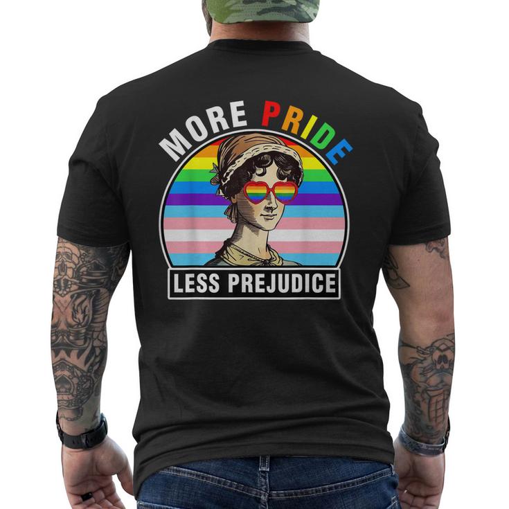 Lgbt Ally Gay Pride Clothers More Pride Less Prejudice  Mens Back Print T-shirt
