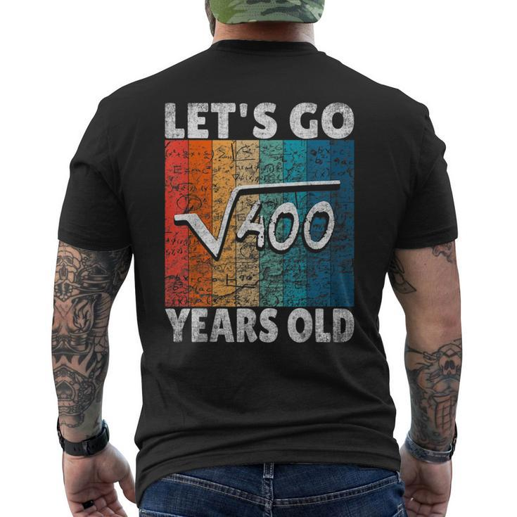 20Th Birthday Lets Go Root From 400  20 Years Mens Back Print T-shirt