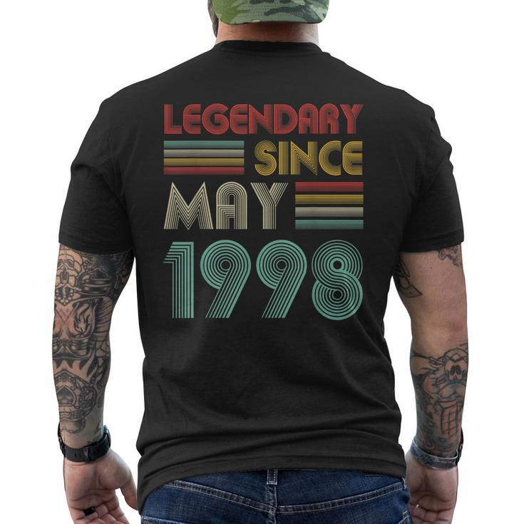 21St Birthday Legendary Since May 1998 Men's Back Print T-shirt
