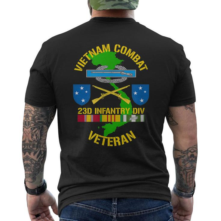 23Rd Infantry Division Vietnam Combat Veteran Men's Back Print T-shirt