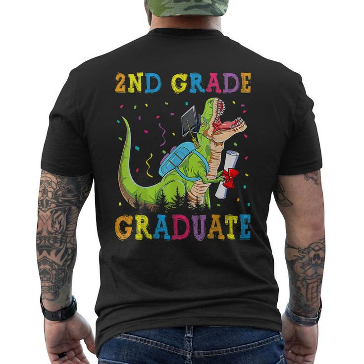 2Nd Grade Graduate Dinosaur Trex 2Nd Grade Graduation Men's Back Print T-shirt