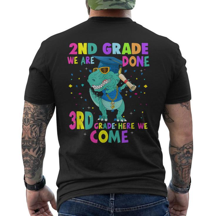 2Nd Grade Graduation Magical Dinosaur Men's Back Print T-shirt