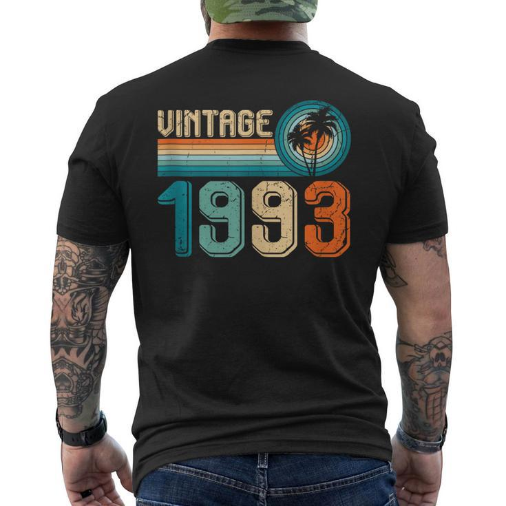 30 Year Old Gift Vintage Born In 1993 30Th Birthday Retro  Mens Back Print T-shirt