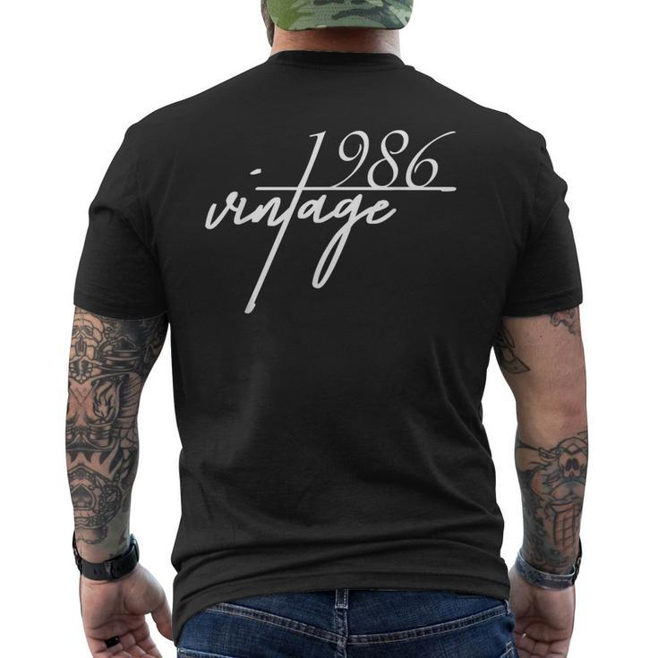33Th Birthday Funny  Vintage 1986  Gift Idea Mens Back Print T-shirt