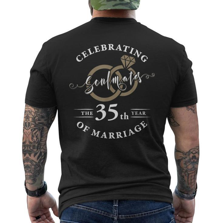 35Th Wedding Anniversary - 35 Years Of Marriage  Mens Back Print T-shirt