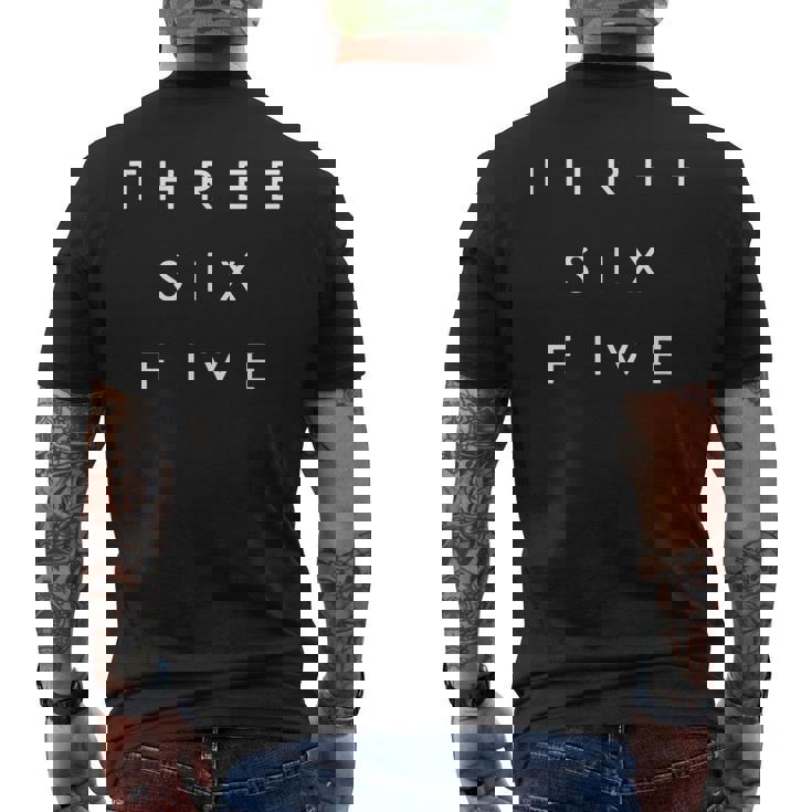 365 Area Code Words Ontario Canada Three Six Five Men's T-shirt Back Print