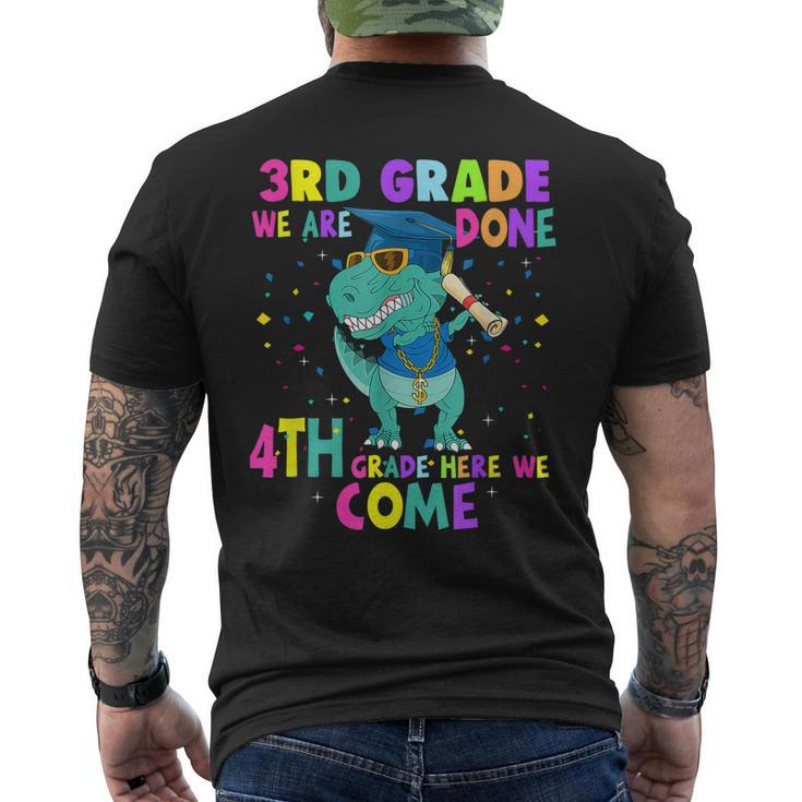 3Rd Grade Graduation Magical Dinosaur Men's Back Print T-shirt