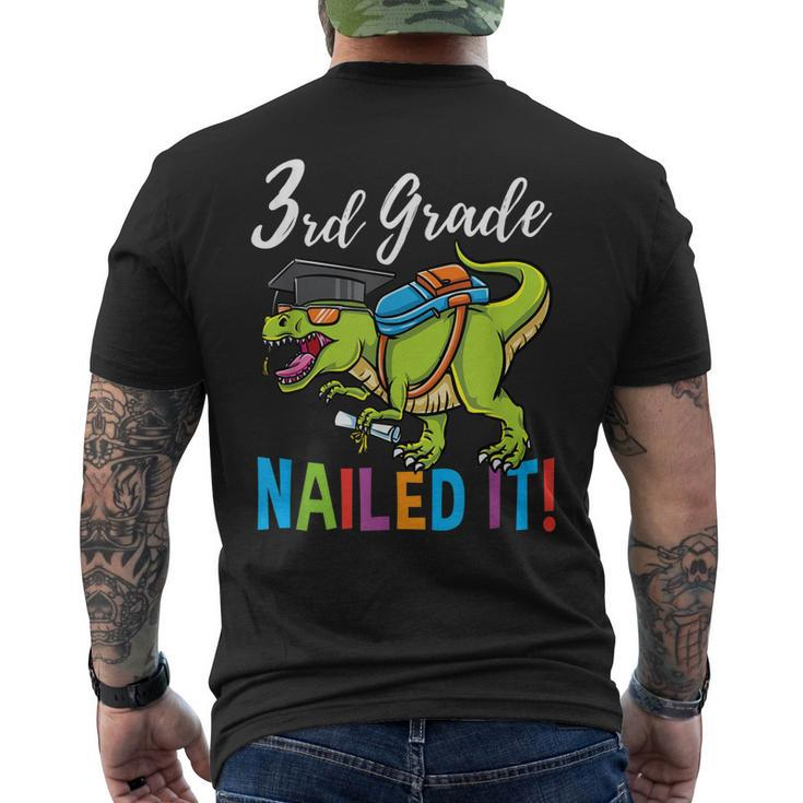 3Rd Grade Nailed It Dinosaur Graduation Men's Back Print T-shirt